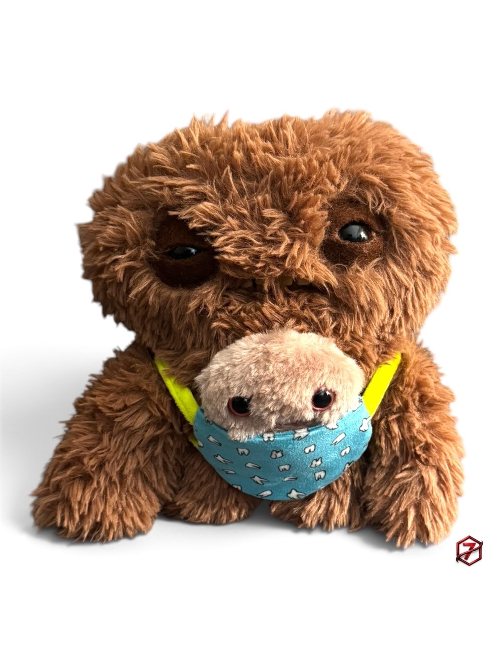 Fuggler Mini Rascals Squidge Brown 9in Plush With Baby Fugg & Pouch